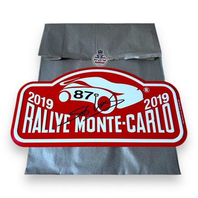 Automobile Club de Monaco - Placca sportiva (1) - 87e Rallye de Monte-Carlo 2019 signed by Seacutebastien Loeb - Alluminio