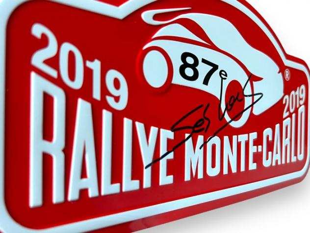 Automobile Club de Monaco - Placca sportiva (1) - 87e Rallye de Monte-Carlo 2019 signed by Seacutebastien Loeb - Alluminio