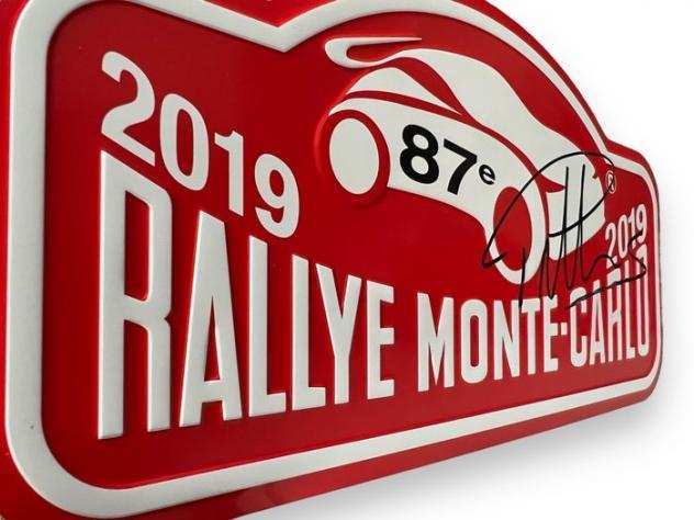 Automobile Club de Monaco - Targa (1) - 87e Rallye de Monte-Carlo -WRC- ACM Monaco signed by Petter Solberg - Alluminio