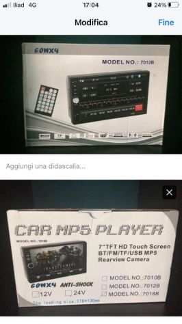 Autoradio 2 Din Per MP5 MP3 LETTORE FM USB BLUETOOTH AUTO TELECAMERA