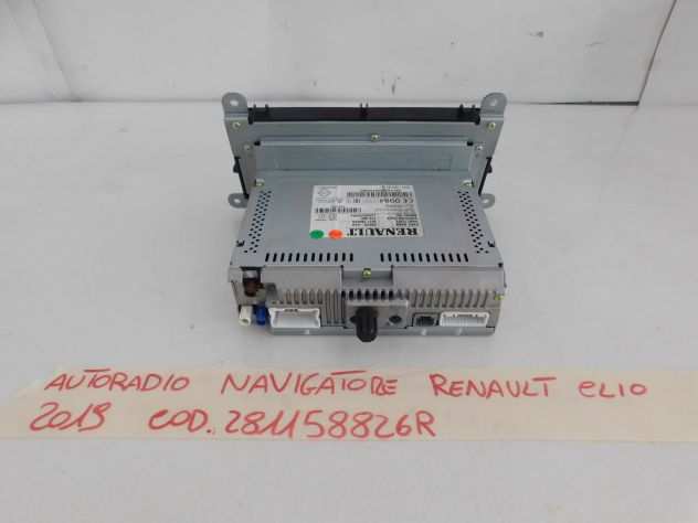 autoradio navigatore renaulT clio 281158826r 2019 completo di codice sblocco