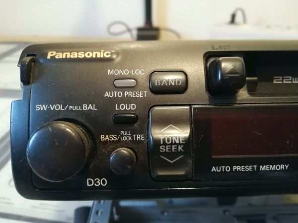 Autoradio Panasonic d30-VINTAGE anni 80