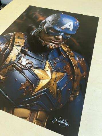 Avengers - Marvel  Captain America Wet Painting