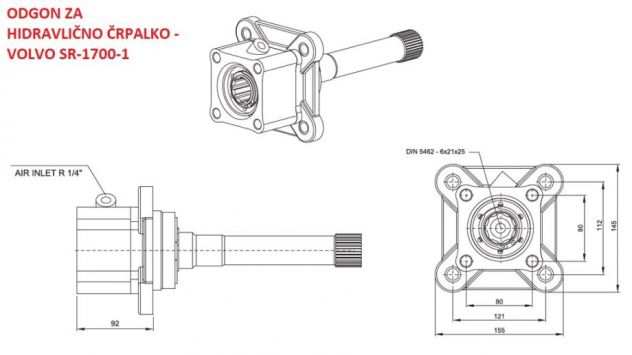 AZIONAMENTO PER LA POMPA IDRAULICA - VOLVO R5-2