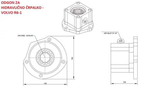 AZIONAMENTO PER LA POMPA IDRAULICA - VOLVO R5-2