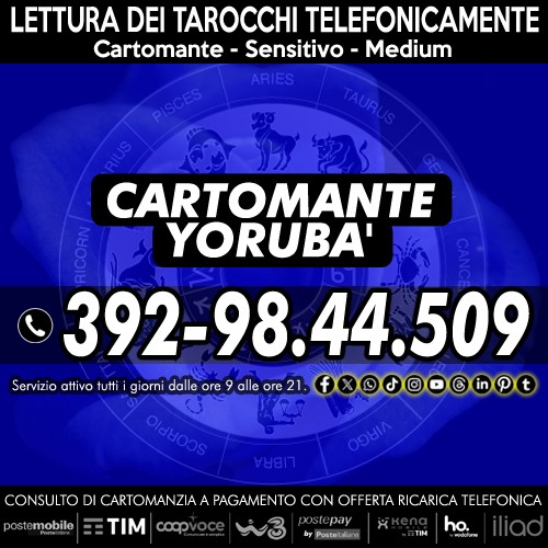 (¯`·._(¯`·._( Studio di Cartomanzia Cartomante Yoruba' )_.·´¯)_.·´¯)