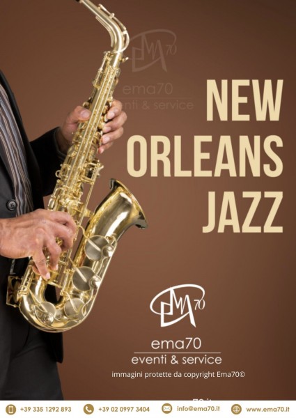 NOTTE NEW ORLEANS SPETTACOLO JAZZ ITINERANTE PER LE VIE CITTADINE - PER EVENTI AZIENDALI - EVENTI PRIVATI - EVENTI PUBBLICI 