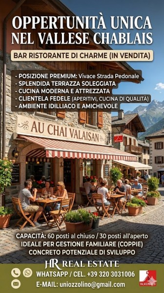 RESTAURANT FOR SALE IN SWITZERLAND