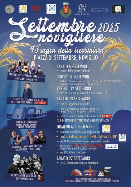 SAGRA DELLA TREBBIATURA - DAL 6 AL 27 SETTEMBRE - NOVIGLIO 