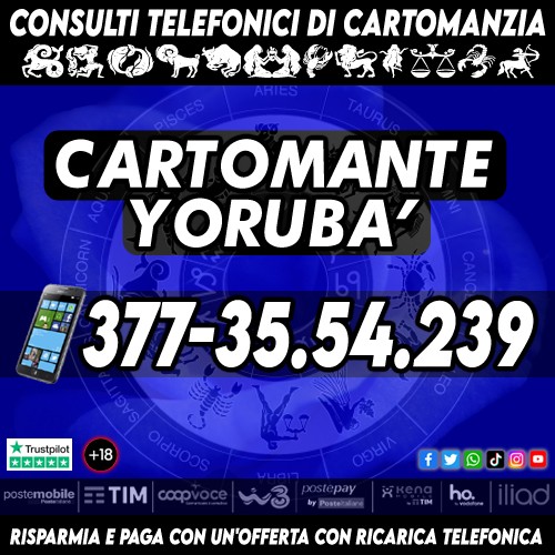 Consulto di Cartomanzia con offerta libera (ricarica telefonica) - Cartomante Yoruba'