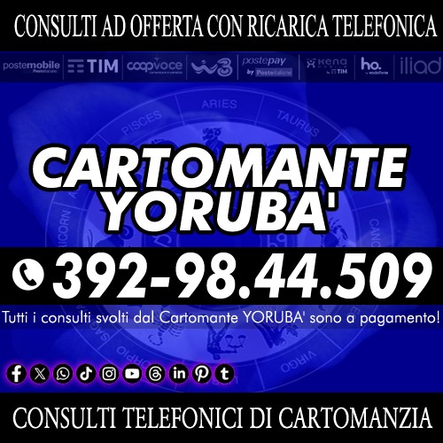 Da circa 30 anni alla ribalta nel mondo dell'occulto: Cartomante Yorubà