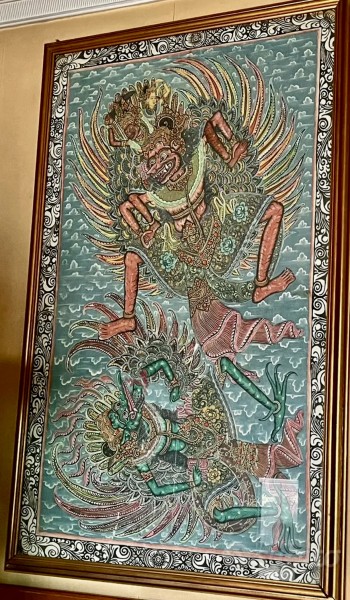 Quadro Balinese ad olio dipinto a Batuan nel 1978