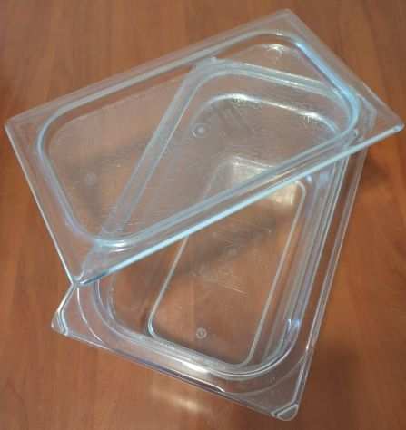 Bacinelle Gastronomia contenitori alimenti BGN 14 - 26,5x16,2 h10cm  COPERCHIO