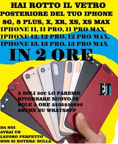 BACK VETRO SCOCCA IPHONE 8, 8PLUS, X, XR, XS, Xs Max, 11, 11 PRO, 11 PRO MAX