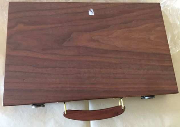 Backgammon deluxe in legno con valigetta in legno nuovo