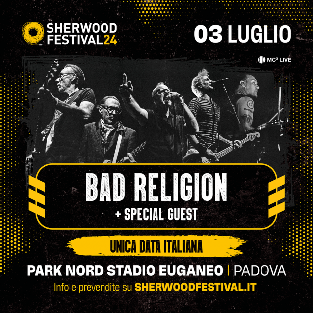 Bad Religion - Sherwood 2024 - il 03 luglio 2024 - partenza da TREVISO MCDONALDS SILEA