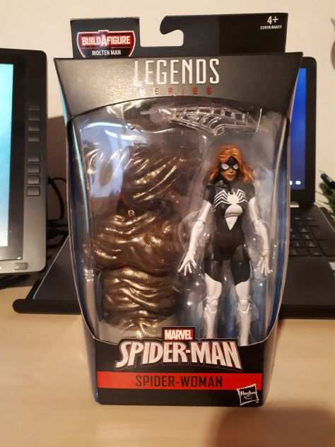 BAF Marvel Legends MOLTEN MAN busto torso Build A Figure Spider woman spiderman