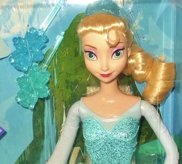 bambola originale disney elsa frozen il regno di ghiaccio nuova in scatola