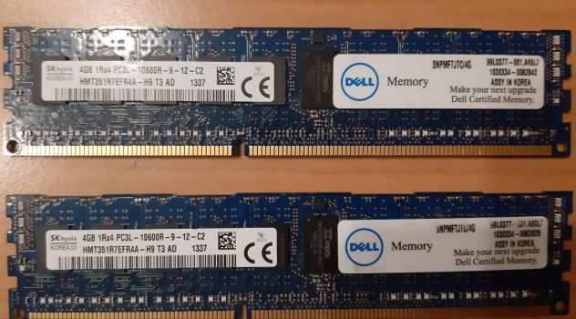 Banchi Memoria 2x 4 GB DDR3 240 PIN 256MX64 PC3L