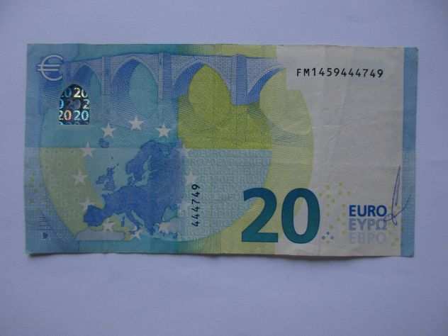 BANCONOTA 20 EURO 5 NUMERI UGUALI