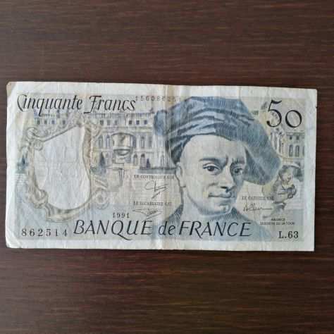 Banconota 50 franchi Banque de France 1991