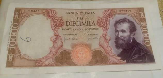 Banconota vintage da 10.000 lire Michelangelo