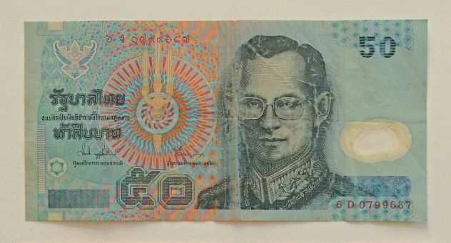 Banconota vintage Thailandia 50 BAHT