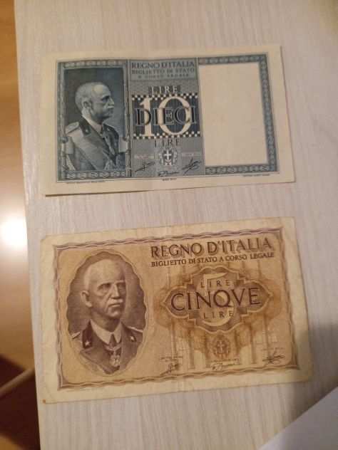 banconote 5 e 10 lire