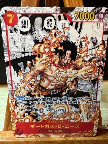 Bandai - 1 Card - One Piece - portgas d.ace manga - op02