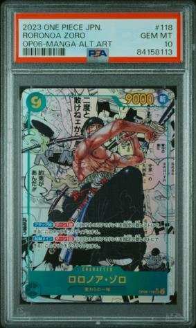 Bandai - 1 Graded card - One Piece - zoro manga - PSA 10