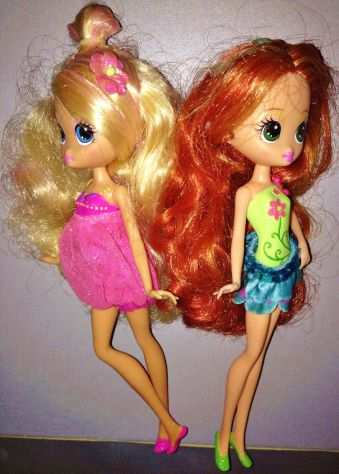 Barbie Pollicina THUMBELINA e CHRYSELLA 2008 Mattel 19 cm bambole da collezione