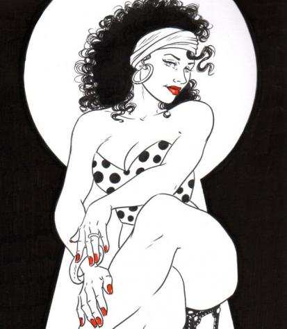 Barletta, Elisabetta - 1 Original drawing - Pin Up - look me - 2024