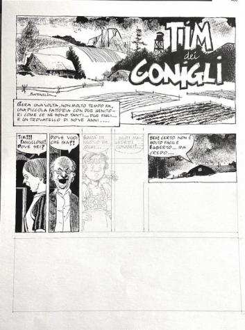 Battaglia, Dino - 1 Original preliminary page - Tim dei conigli