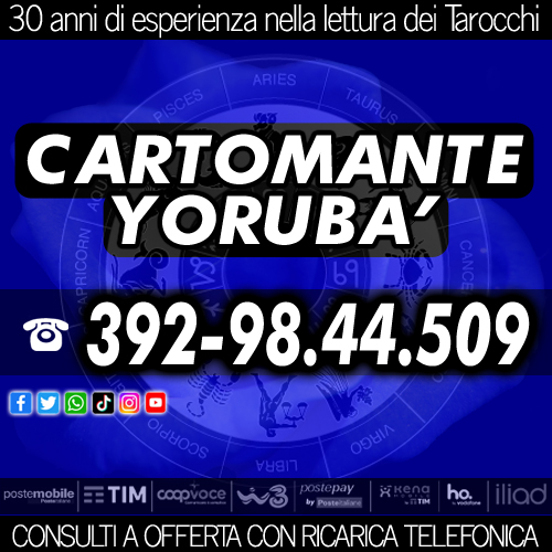 Yoruba' Cartomante, sensitivo, cartomante, chiromante, astrologo, parapsicologo.