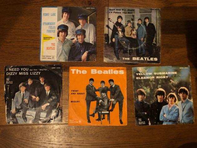 Beatles - 5 Storici e rari 45 giri The Fab Four  - Titoli vari - Disco in vinile - Prima stampa - 1964