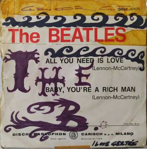 Beatles-6 dischi-45 rpm-del 1967 e 1968