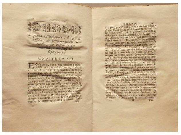 Becelli Giulio Cesare - Trattato Nuovo della Divisione degli Ingegni e Studj - 1738