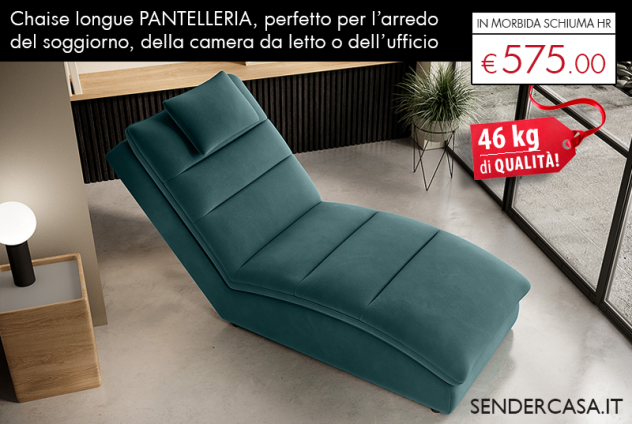 Bellissima ed elegantissima chaise longue Pantelleria, dal prezzo eccezionale