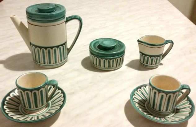 Bellissimo set caffegrave per due, in Ceramica di Vietri finemente lavorato