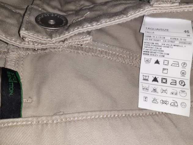 Benetton tg. 46, nuovi pantaloni a 34, pinocchietto