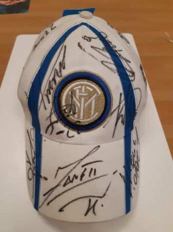 berretto inter autografato