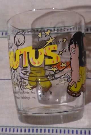 Bicchiere da collezione Nutella Popeye Brutus anno 2003