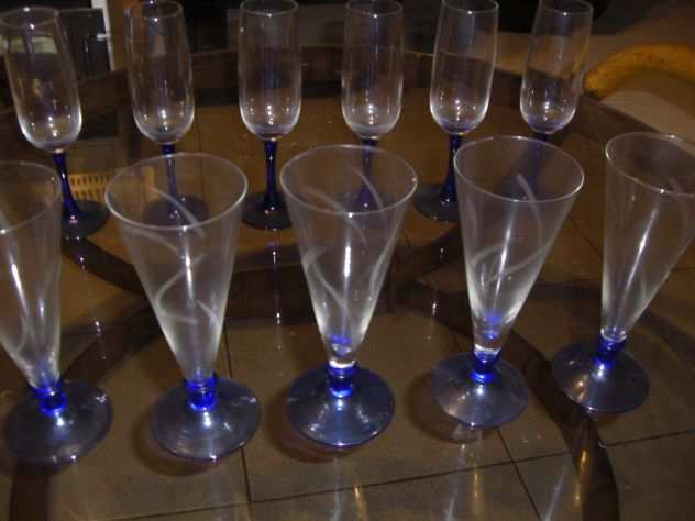 Bicchieri flute per vini bianchi e cocktails servizio da 11.