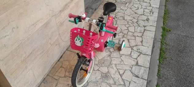 Bici bambina 3-5 anni Btwin 500 UNICORN 14 POLLICI