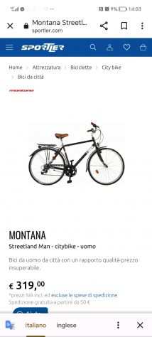 Bici da cittagrave misura 28 alluminio marca Montana