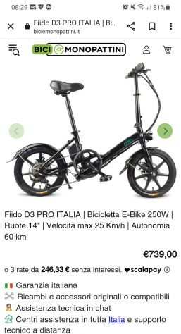 Bici elettrica FIIDO D3 PRO