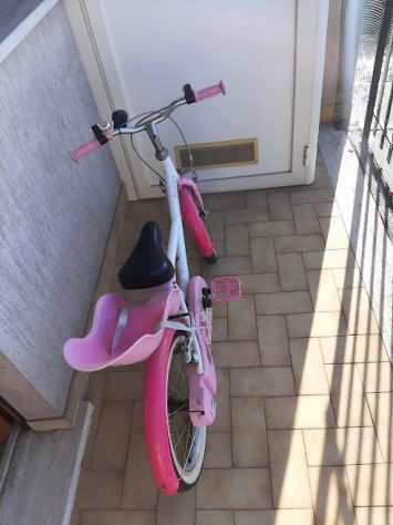 Bicicletta da bambina BTwin Docto Girl 500 16quot bianco rosa, usata ma seminuova