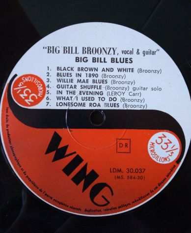 Big Bill Broonzy BIG BILL BLUES Wing