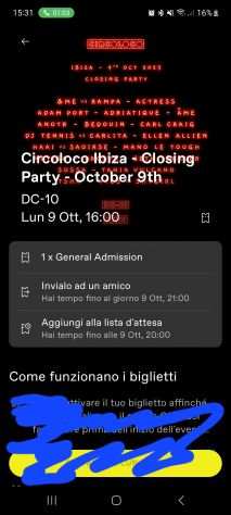 Biglietti circoloco closing party 9 ottobre