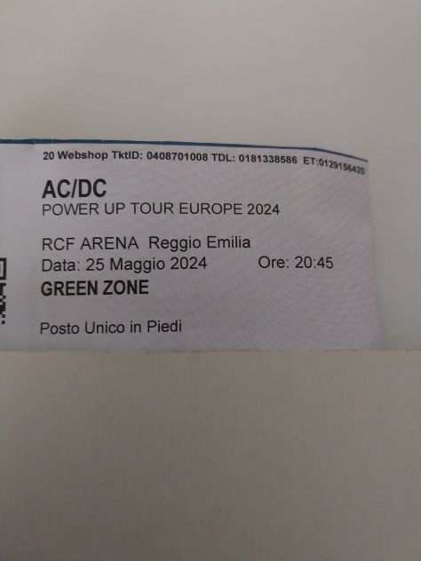 Biglietti concerto ac dc